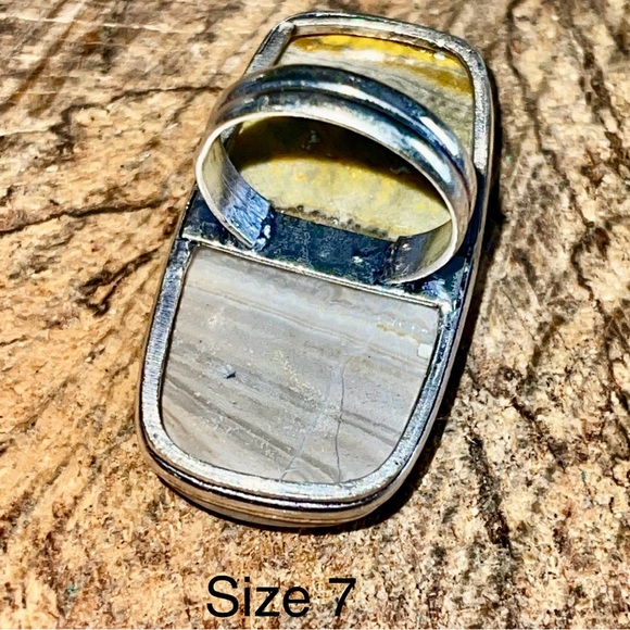 Indonesian Buzzing Bumblebee Jasper Ring Size 7 - Picture 5 of 11
